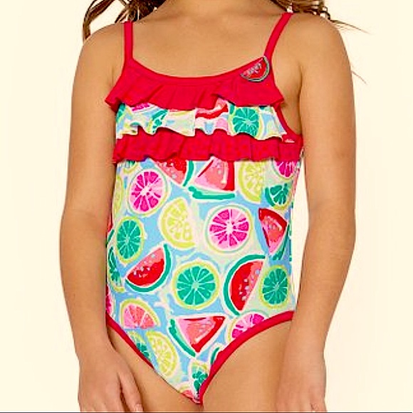TOMMY BAHAMA Kids Watermelon One Piece Swimsuit - Picture 1 of 16